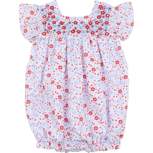 Patriotic Floral Embroidered Bubble