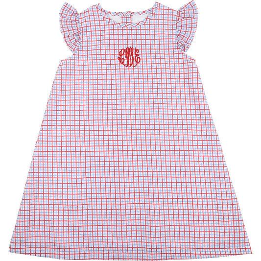 Patriotic Seersucker A-Line Dress