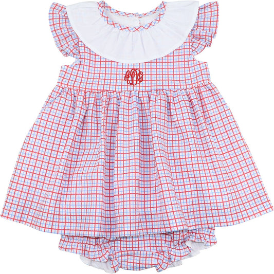 Patriotic Seersucker Diaper Set