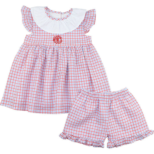 Patriotic Seersucker Short Set