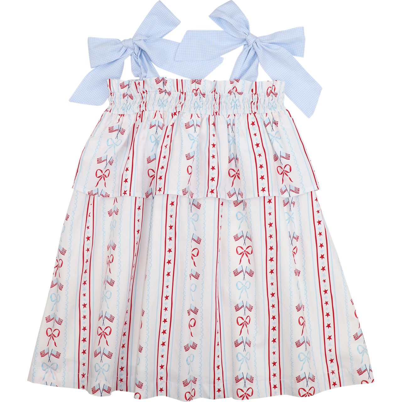 Patriotic Shoulder Tie Dress