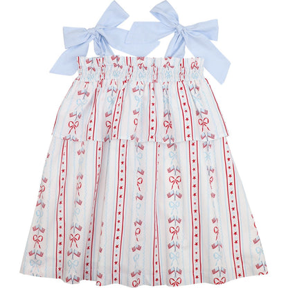 Patriotic Shoulder Tie Dress