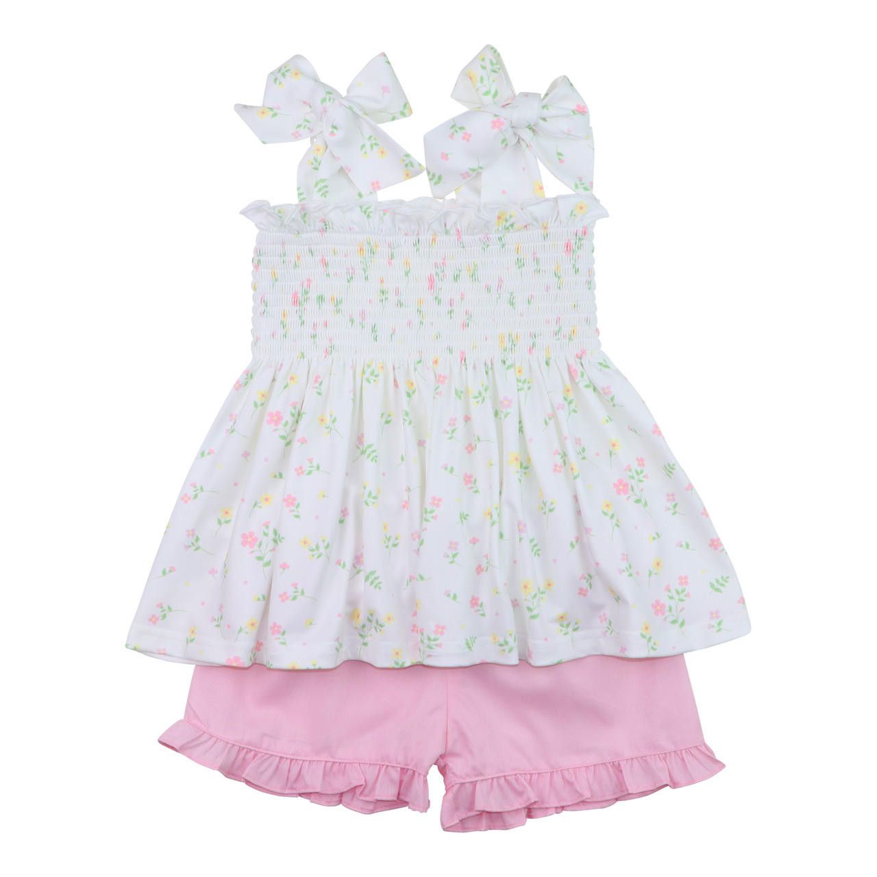 Petite Floral Smocked Short Set