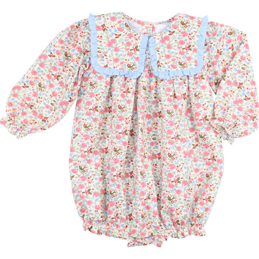 Pink And Blue Fall Floral Bubble