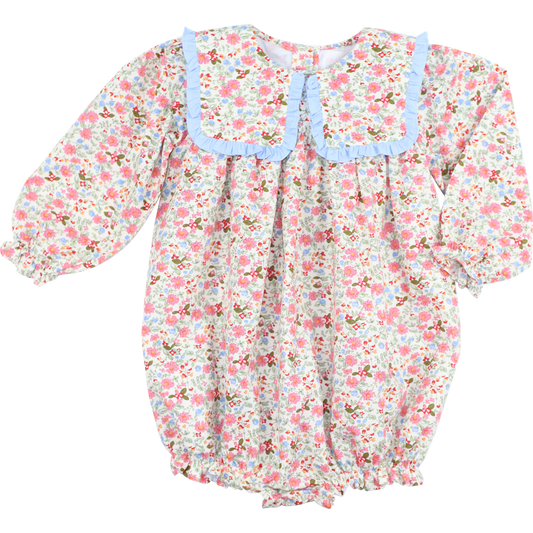 Pink And Blue Fall Floral Bubble