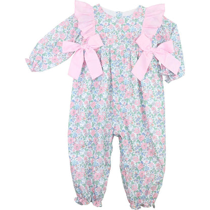 Pink And Blue Floral Bow Long Bubble