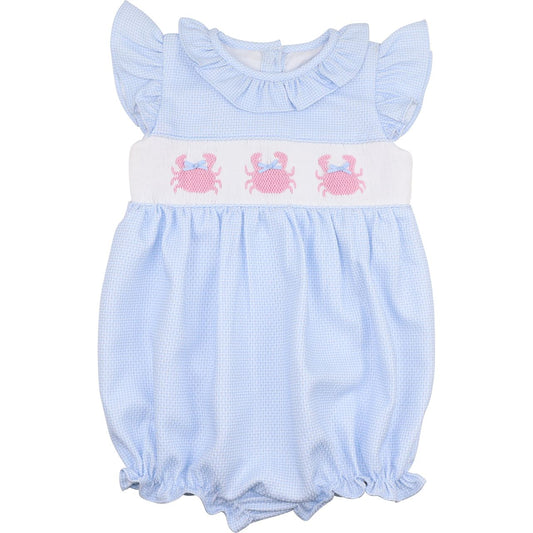 Pink And Blue Smocked Crabs Bubble