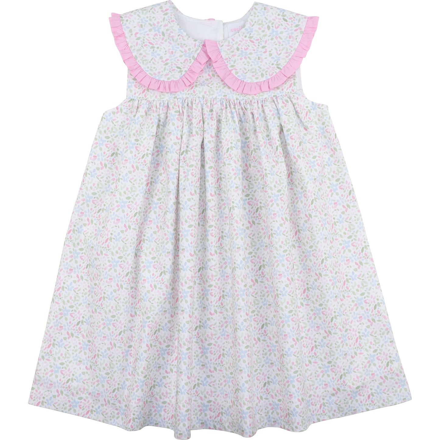 Pink And Green Floral Dress