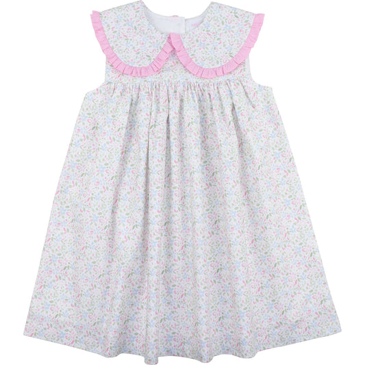 Pink And Green Floral Dress