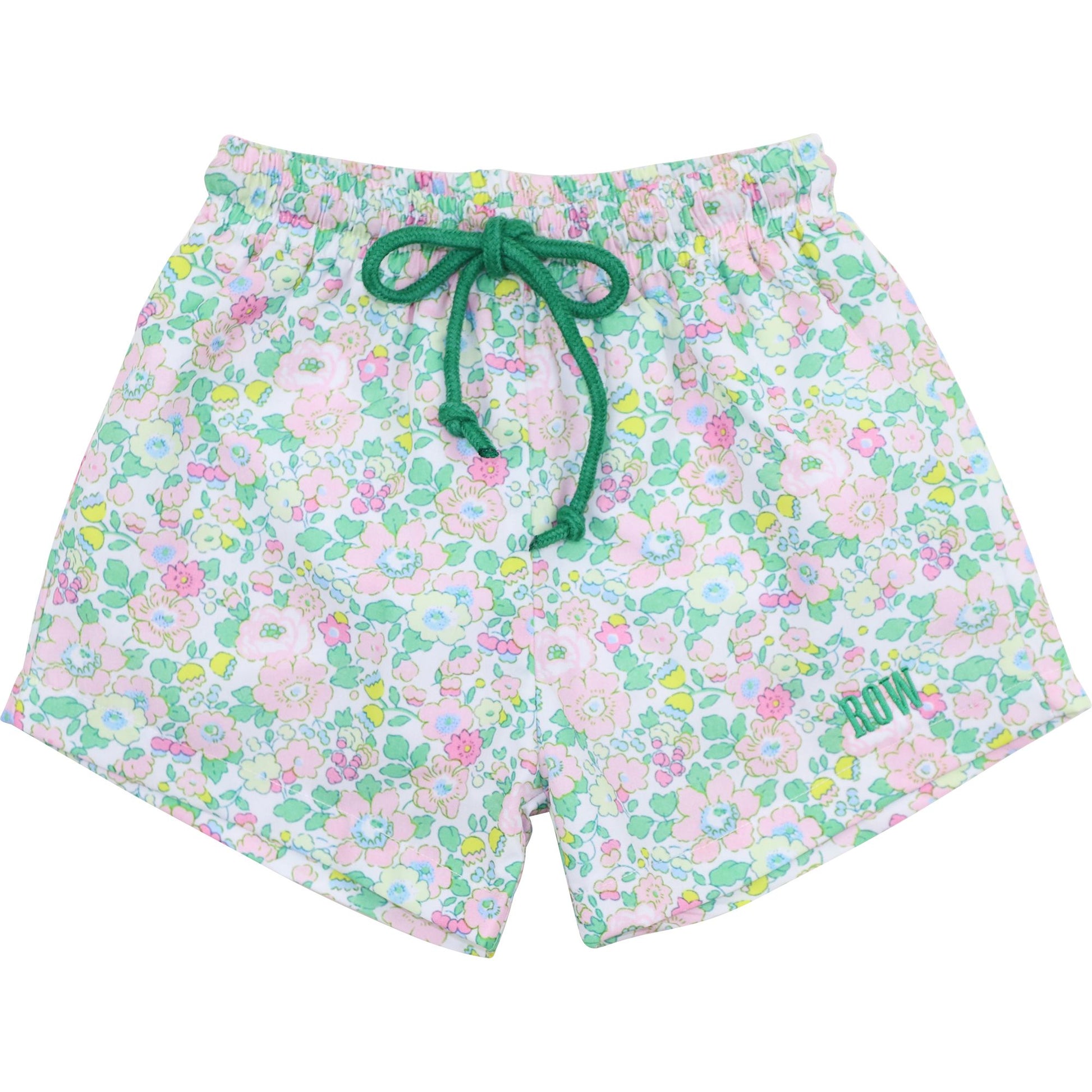 Pink And Green Liberty Swim Trunks