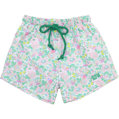 Pink And Green Liberty Swim Trunks