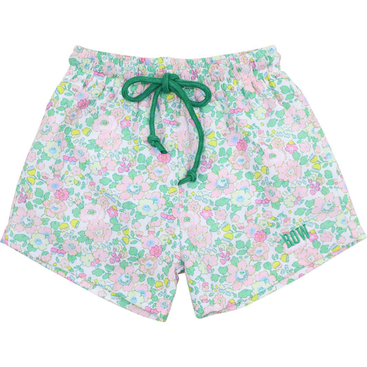 Pink And Green Liberty Swim Trunks