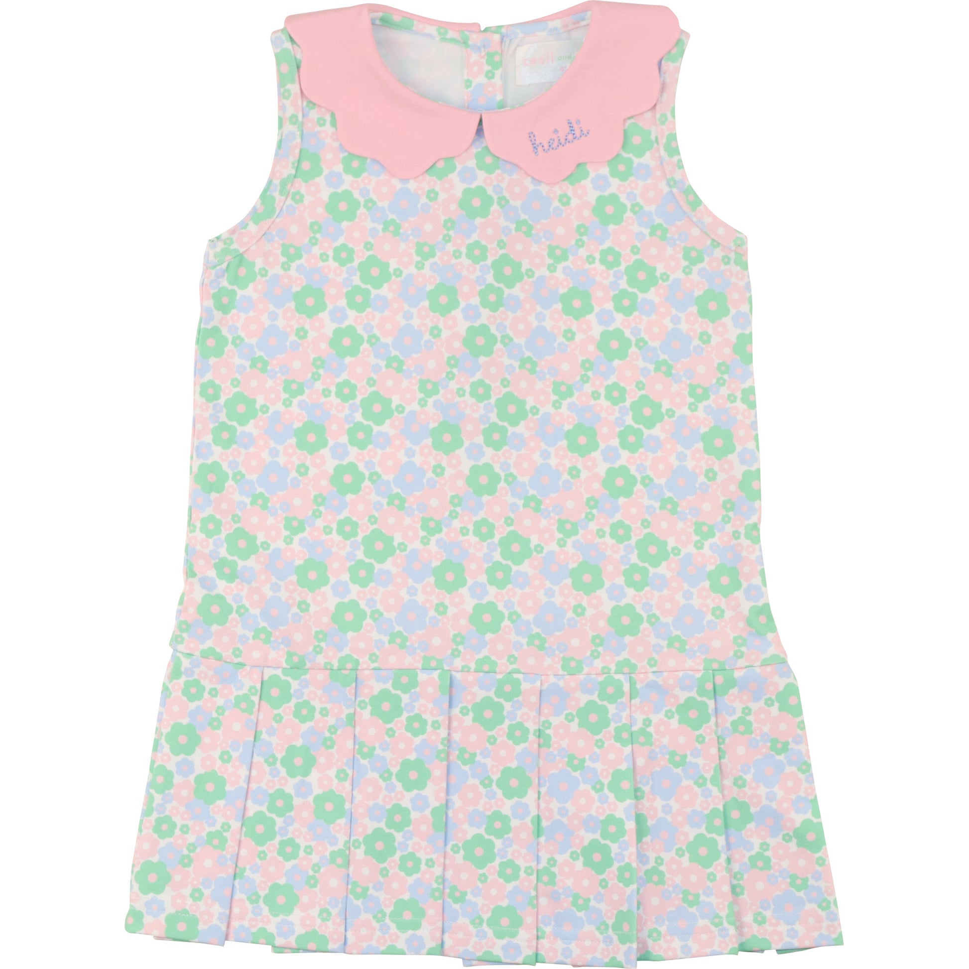 Pink And Green Scalloped Collar Lycra Tennis Dress Size 2T Pink And Green Scalloped Collar Lycra Tennis Dress Size 2T