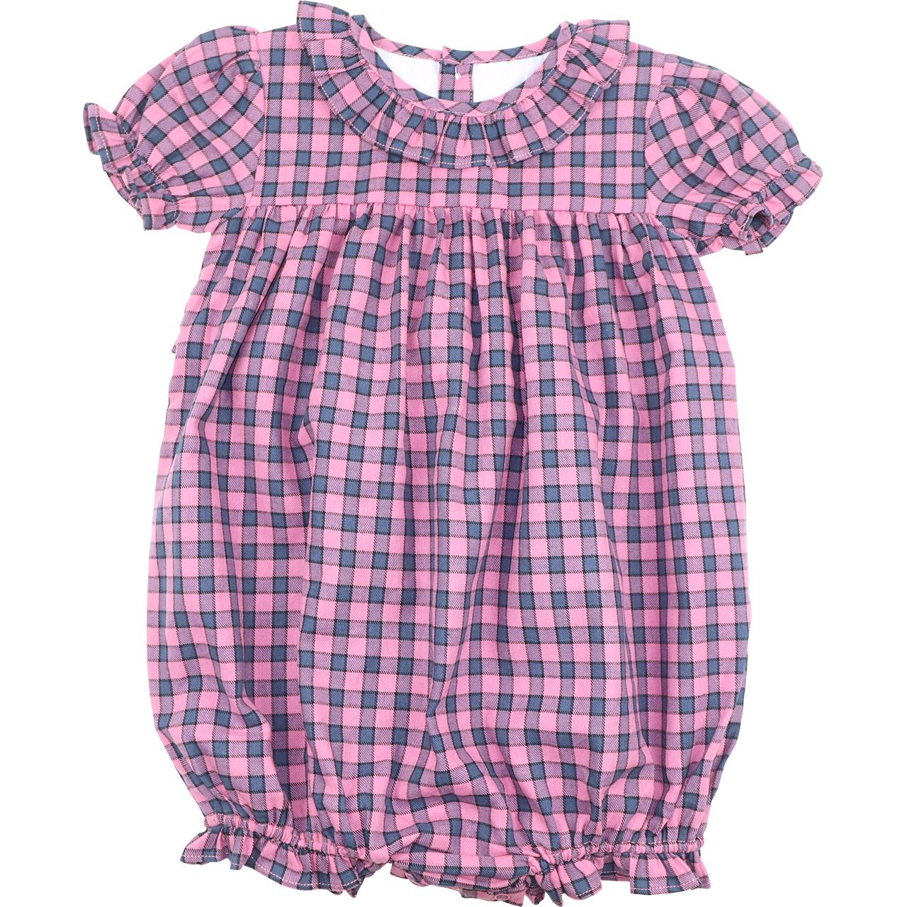 Pink And Navy Check Bubble