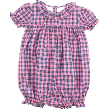 Pink And Navy Check Bubble