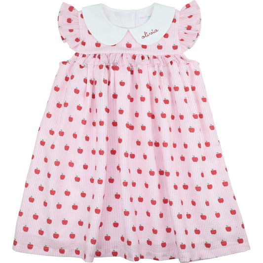 Pink Apple Print Dress