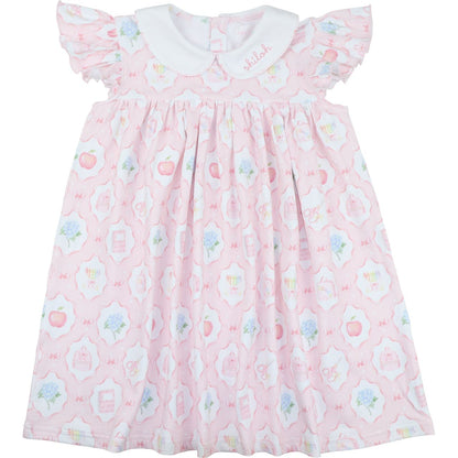 Pink Back To School Knit Dress