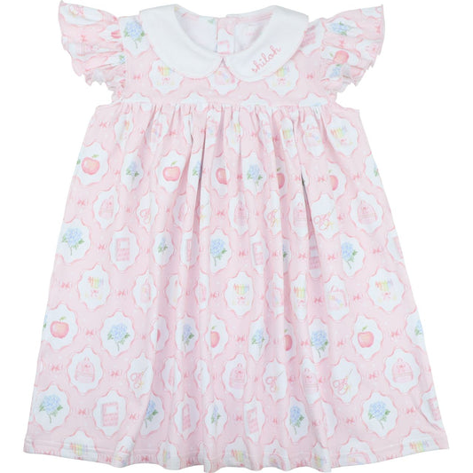 Pink Back To School Knit Dress