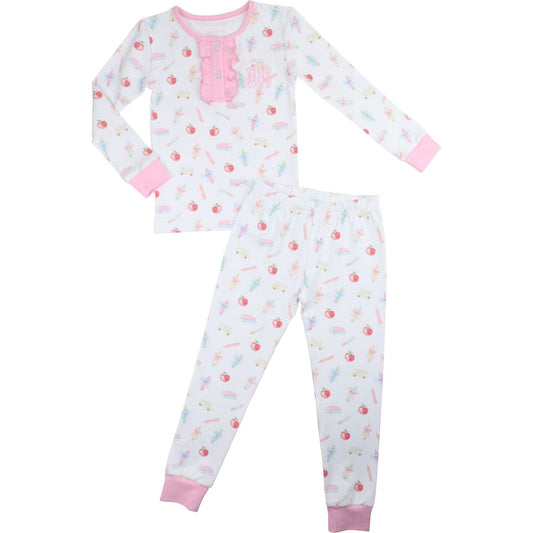 Pink Back To School Knit Pajamas