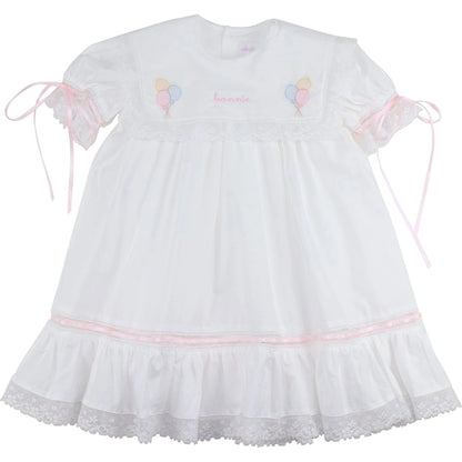 Pink Birthday Balloon Heirloom Dress