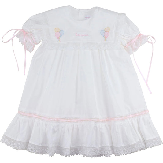 Pink Birthday Balloon Heirloom Dress