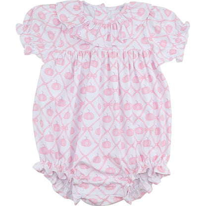 Pink Bow And Pumpkin Knit Bubble