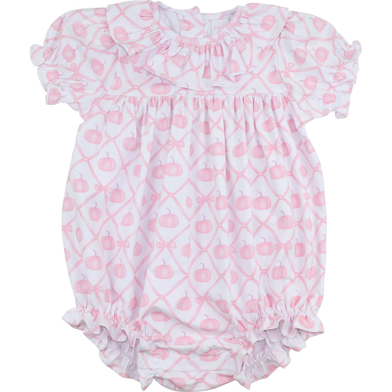 Pink Bow and Pumpkin Knit Bubble