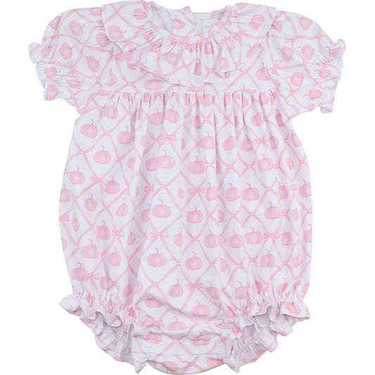 Pink Bow and Pumpkin Knit Bubble