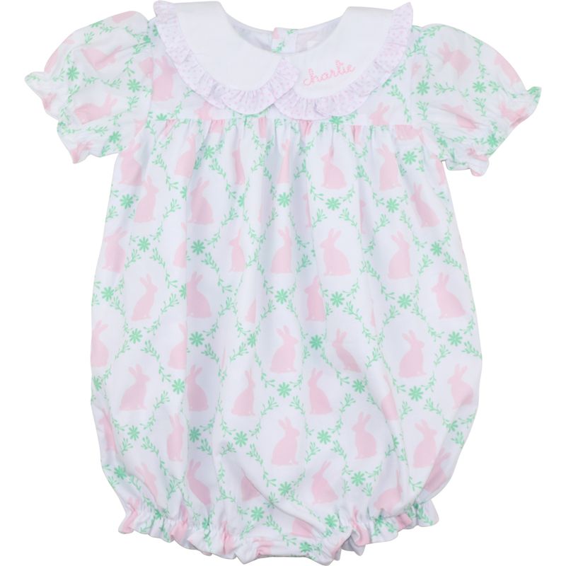 Pink Bunny And Ivy Print Bubble