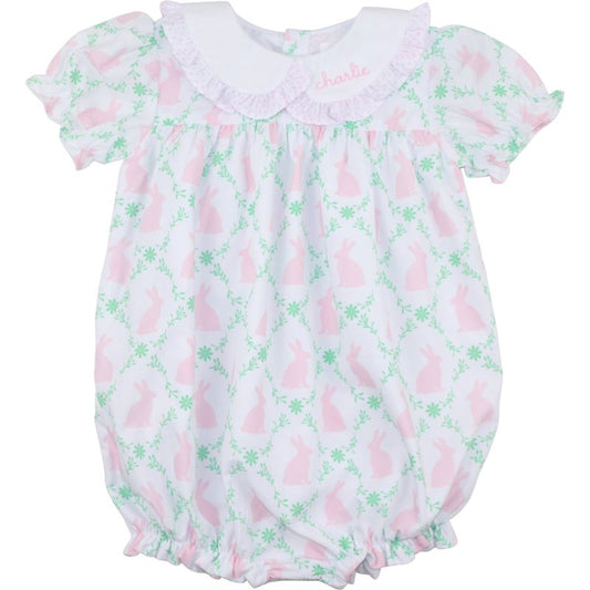 Pink Bunny And Ivy Print Bubble