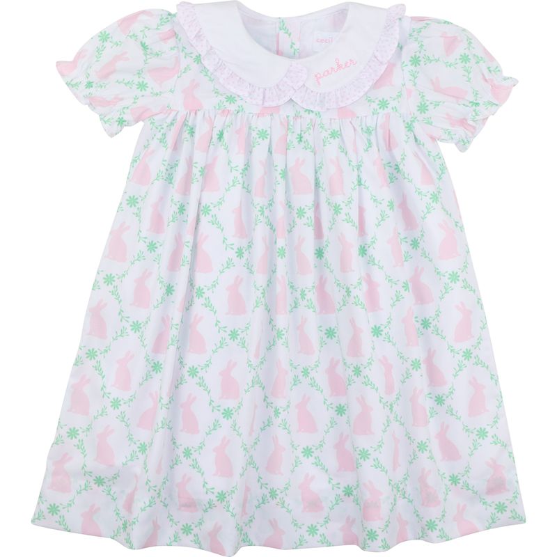 Pink Bunny And Ivy Print Dress