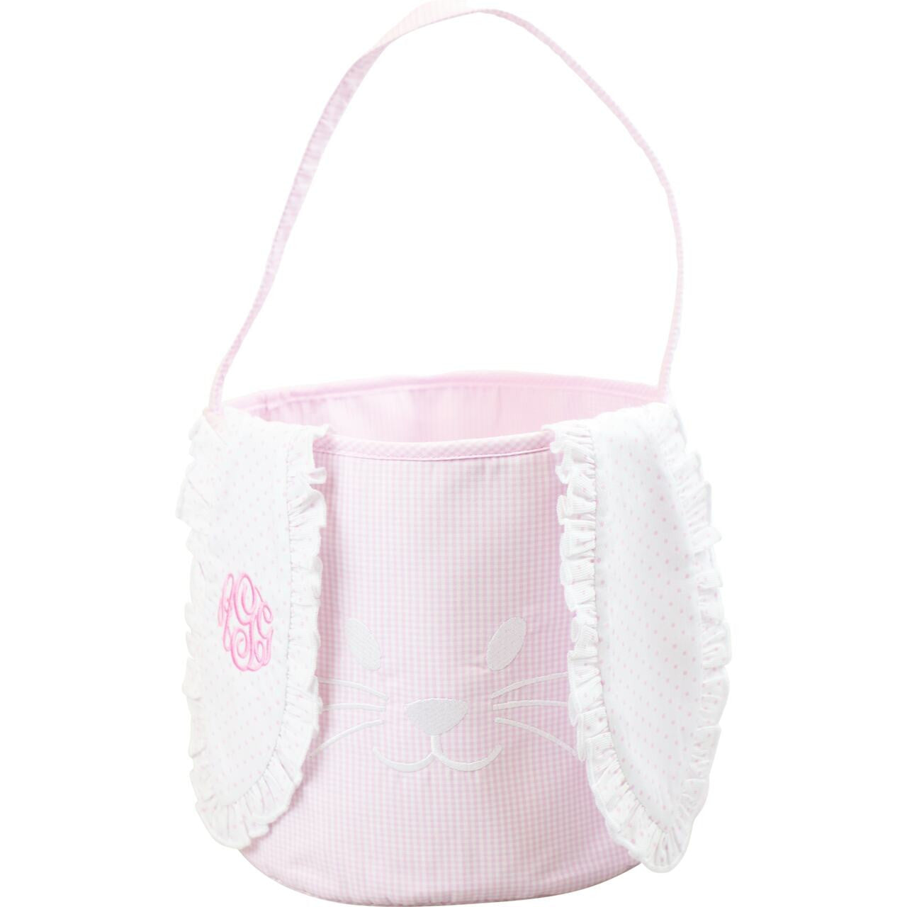 Pink Bunny Ears Easter Basket