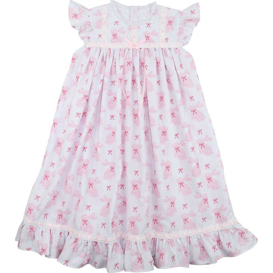 Pink Bunny Print Night Gown