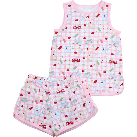 Pink Check Back To School Knit Play Set