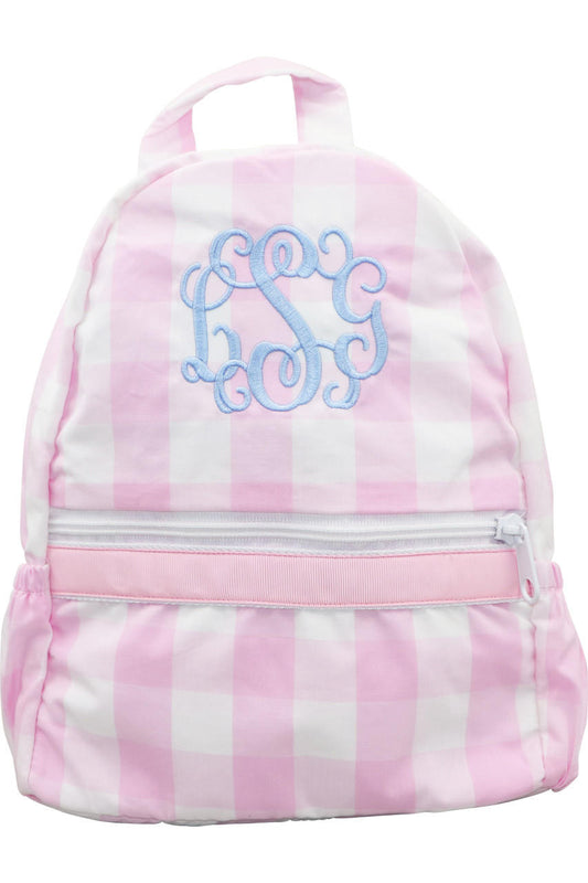 Pink Check Backpack