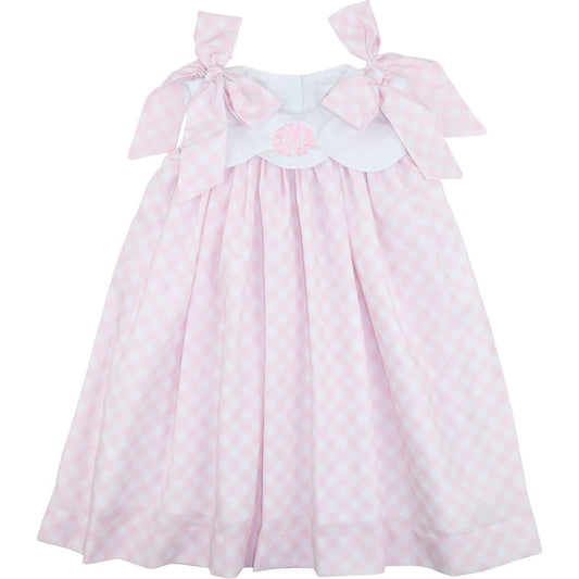 Pink Check Bow Dress