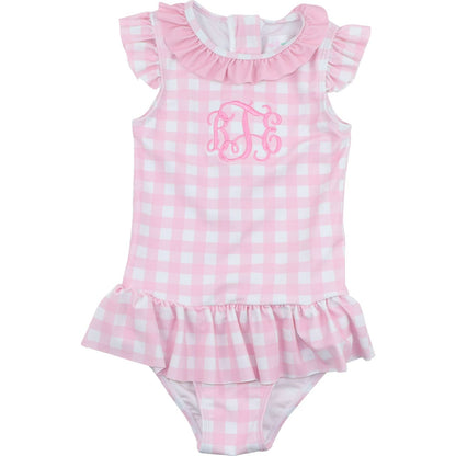 Pink Check Swimsuit