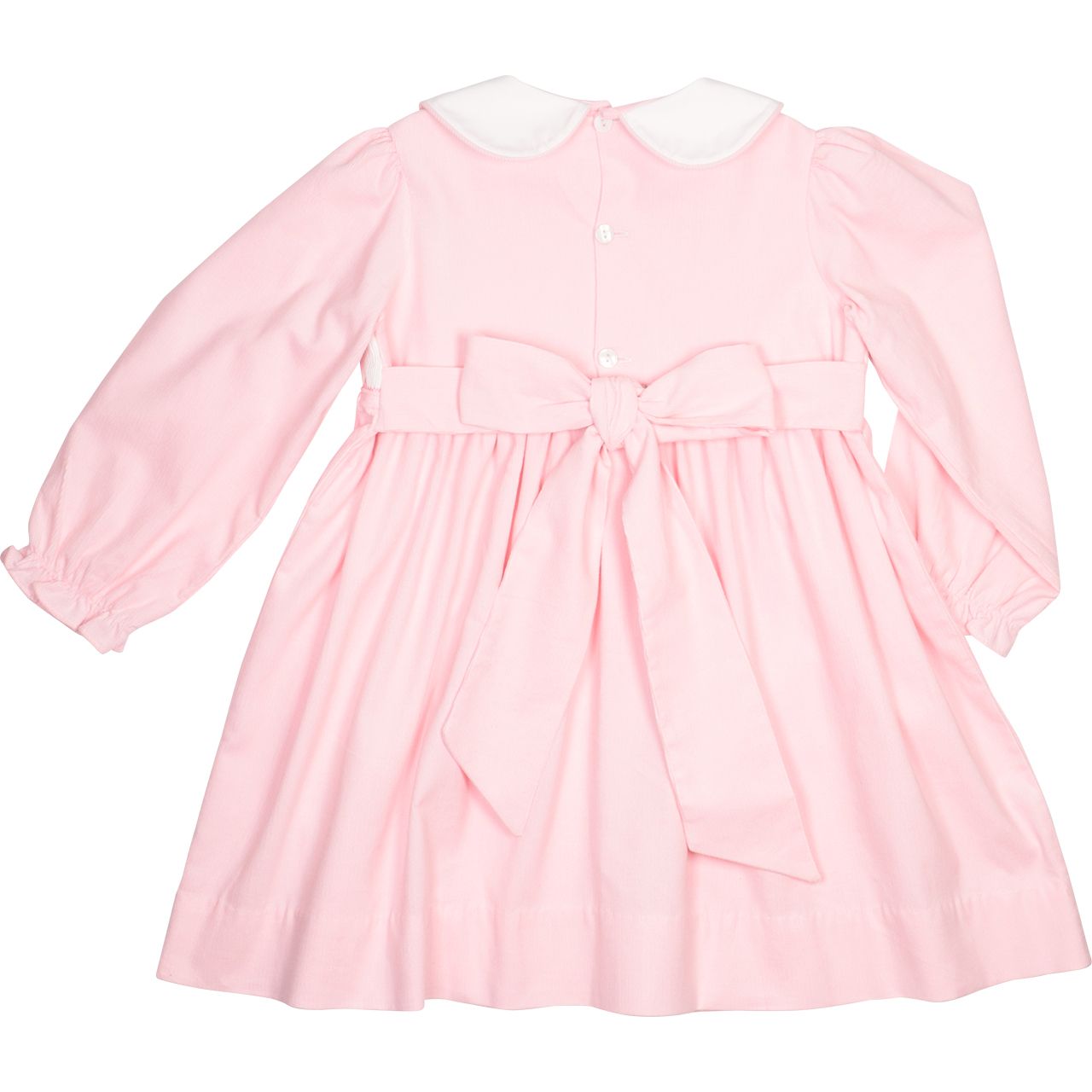 Pink Corduroy Custom Smocked Dress