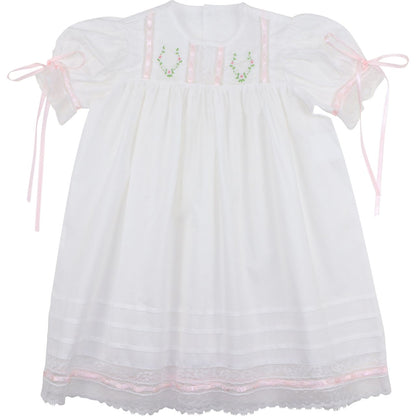Pink Embroidered Heirloom Dress - Cecil & Lou Pink Embroidered Heirloom Dress - Cecil & Lou