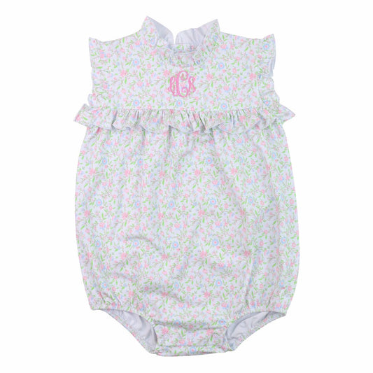 Pink Floral Knit Ruffle Bubble1