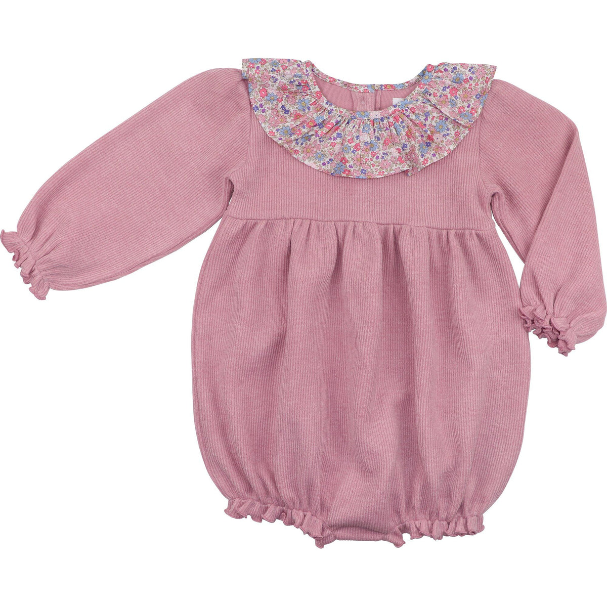 Pink Floral Woven Sweater Bubble