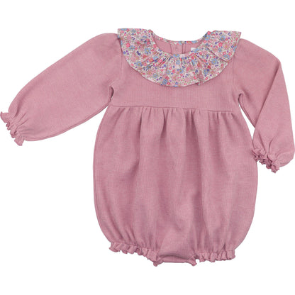 Pink Floral Woven Sweater Bubble