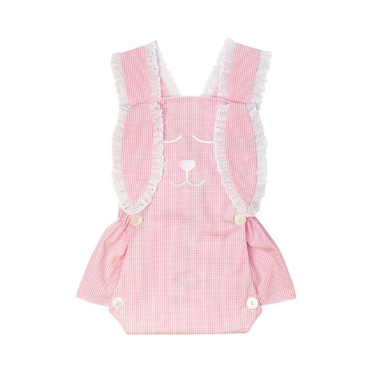 Pink Gingham Eyelet  Bunny Bubble