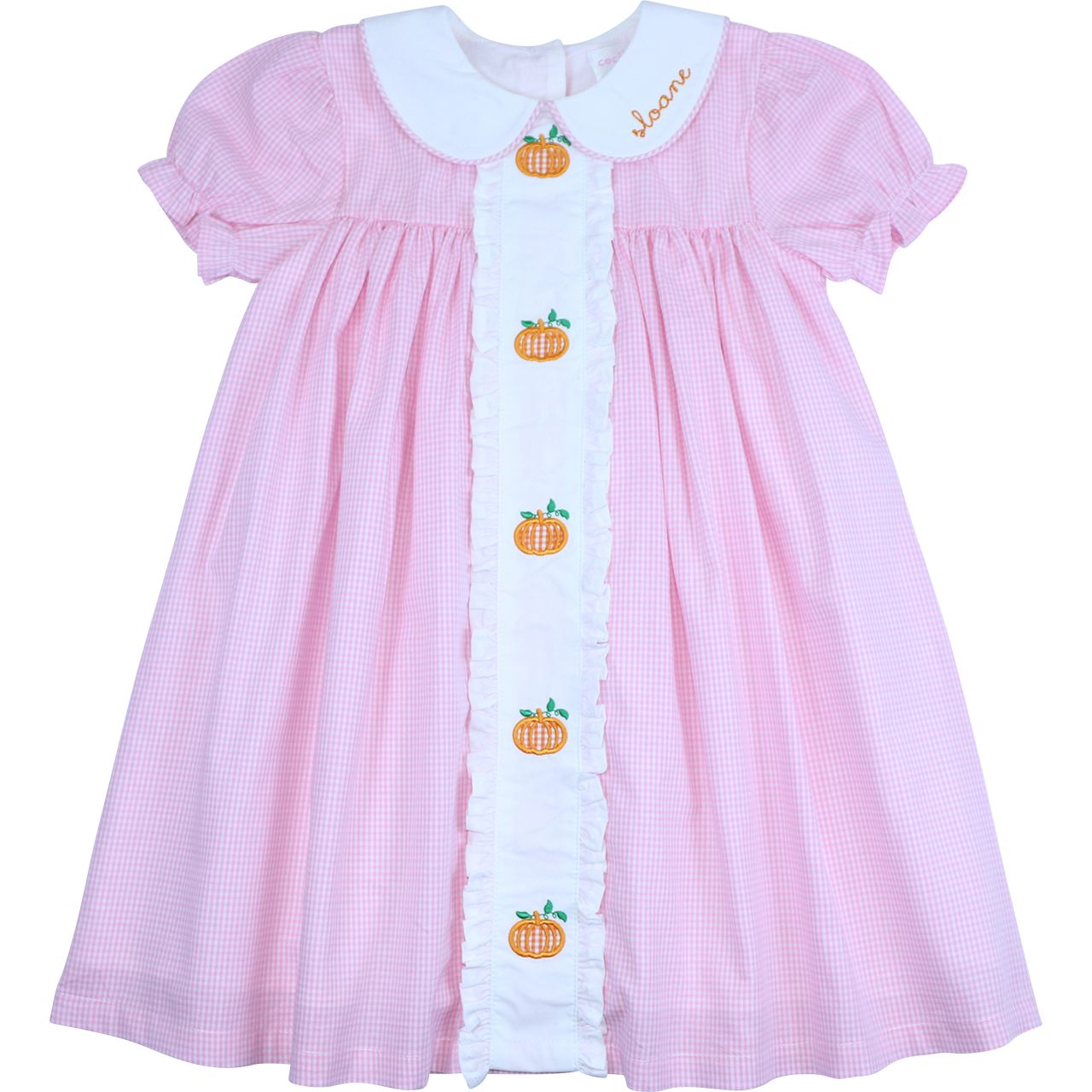 Pink Gingham Pumpkins Dress
