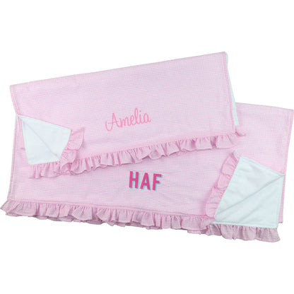 Pink Gingham Terry Towel