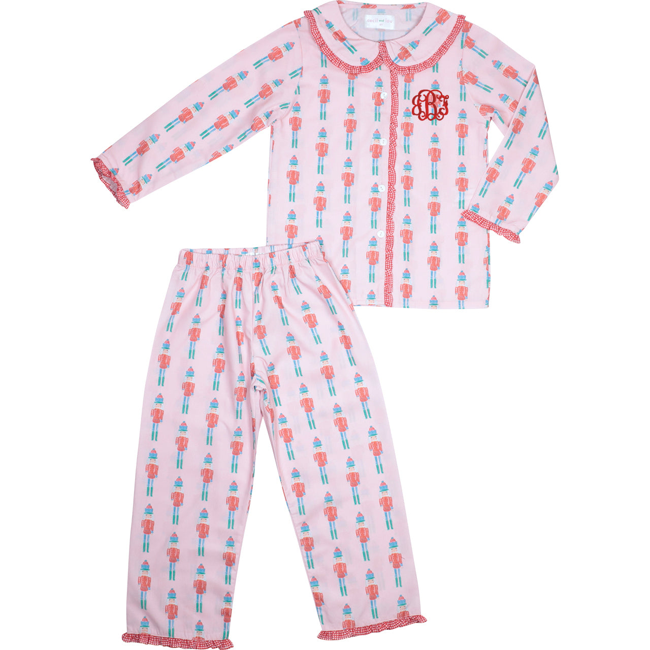 Pink Holiday Nutcracker Button Down Pajamas1