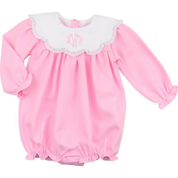 Pink Honeycomb Eyelet Bubble