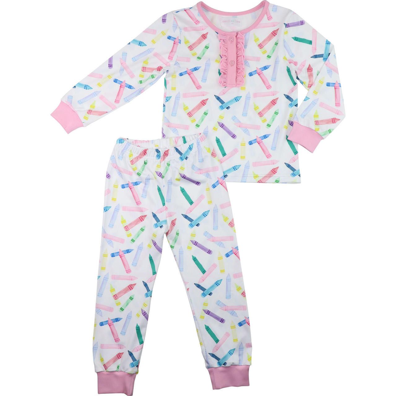 Pink Knit Crayon Pajamas