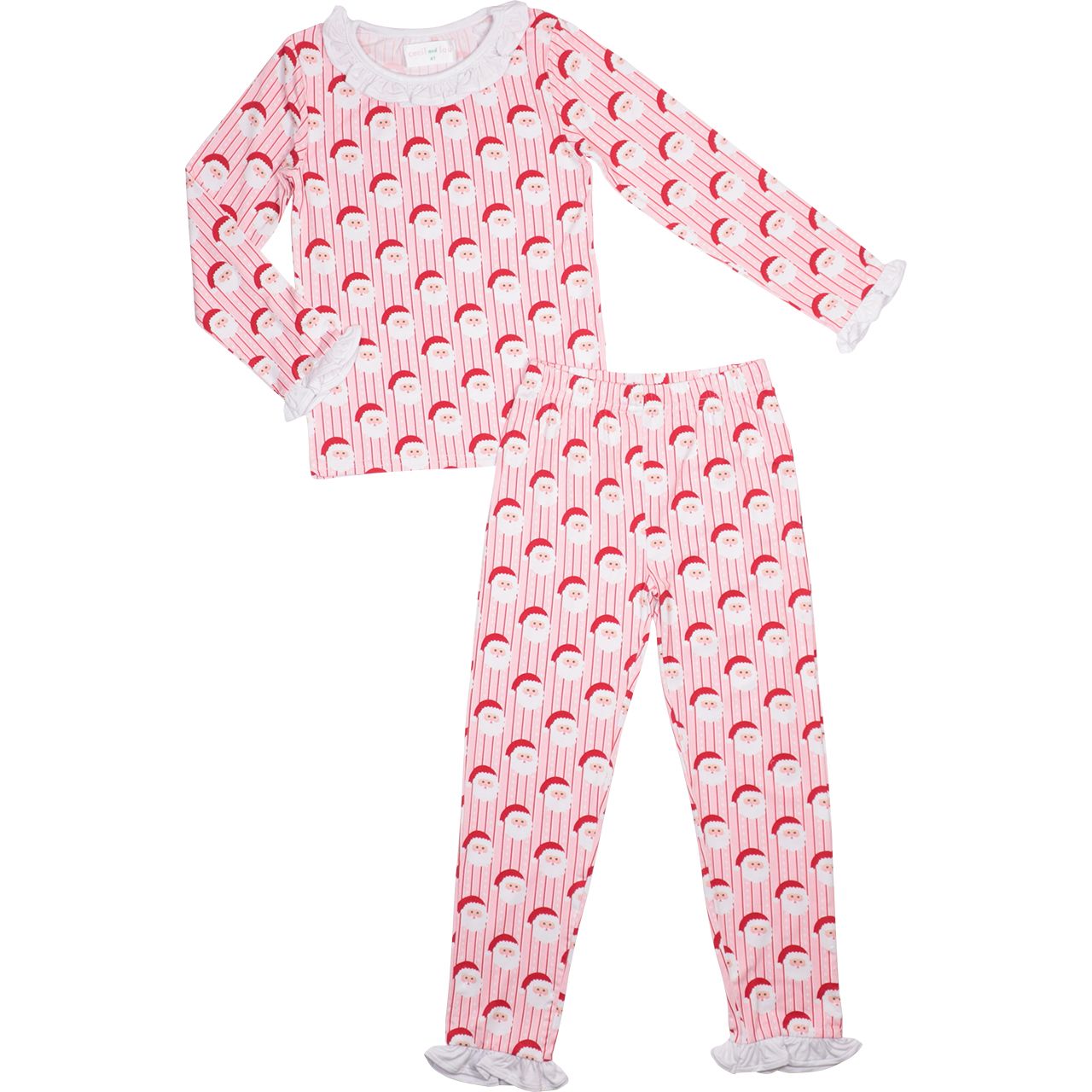 Pink Knit Santa Pajamas