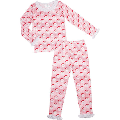 Pink Knit Santa Pajamas